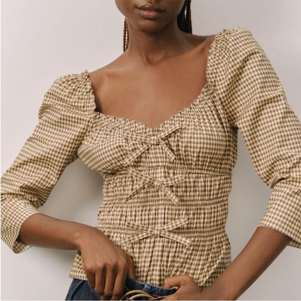 Reformation NEW Lauryn Top Gingham 10